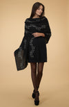 Black Beads & Sequin Hand Embroidered Pure Cashmere Stole