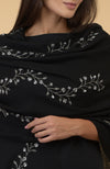 Black Beads & Sequin Hand Embroidered Pure Cashmere Stole