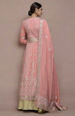 Peach Lucknowi Chikankari and Gota Patti Hand Embroidered Anarkali Set