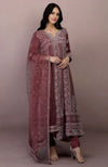 Wine Lucknowi Chikankari Hand Embroidered Anarkali Sets