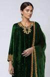 Emerald Green Kashmiri Tilla Aari Embroidered Palazzo Set