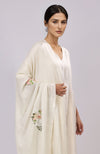 Ivory Parsi Gara Embroidered Shawl