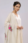 Ivory Parsi Gara Embroidered Shawl