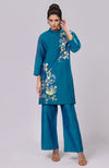 Blue Parsi Gara Embroidered Co-ord Set