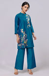 Blue Parsi Gara Embroidered Co-ord Set