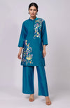 Blue Parsi Gara Embroidered Co-ord Set