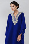 Royal Blue  Kashmiri Tilla Embroidered Kaftan Set