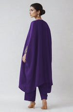 Heliotrope Kashmiri Tilla Embroidered Kaftan set