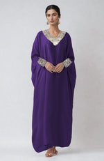 Heliotrope Kashmiri Tilla Embroidered Kaftan