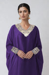 Heliotrope Kashmiri Tilla Embroidered Kaftan set