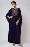 Eclipse Blue Kani Art Embroidered Kaftan