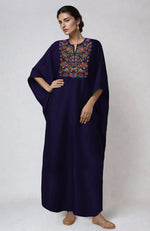 Eclipse Blue Kani Art Embroidered Kaftan