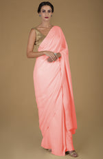 Blush Timeless Pure Pashmina Cashmere Saree With Blouse