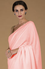 Blush Timeless Pure Pashmina Cashmere Saree With Blouse