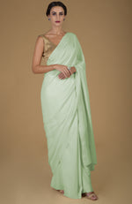 Bottle Green Timeless Pure Pashmina Cashmere Saree With Blouse