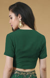 Emerald Green  V Neck Blouse