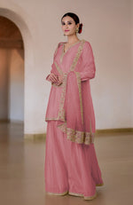 Withered Rose Marori & Zardozi Hand Embroidered Sharara Set