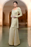 Gold Tissue Sharara Suit