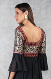 Black Benares Brocade Embroidered Anarkali Set