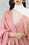 Madonna Pressed Rose-Beige Chantilly & Swarovski Pure Cashmere Stole