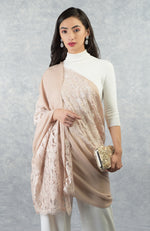 Madonna Nude - Beige Chantilly Pure Cashmere Stole