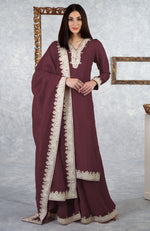 Elderberry Kashmiri Tilla Embroidered Kurta Set