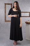 Black Pure Georgette Anarkali Set