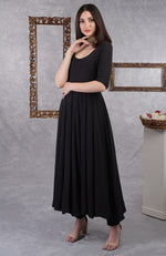 Black Pure Georgette Anarkali Set