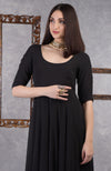 Black Pure Georgette Anarkali Set