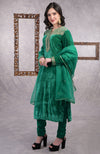 Rich Green Zardozi Hand Embroidered Kurta Set