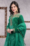 Rich Green Zardozi Hand Embroidered Kurta Set