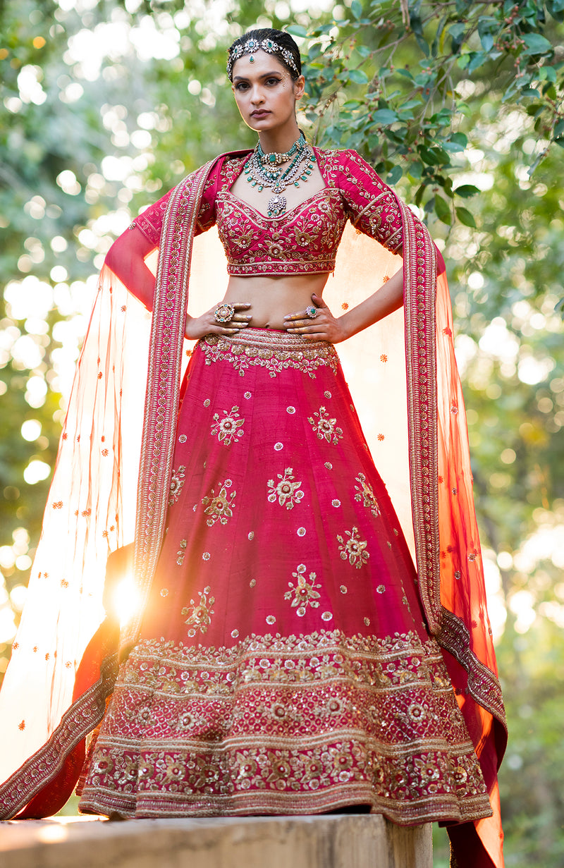 Unending Love Red Lehenga Set