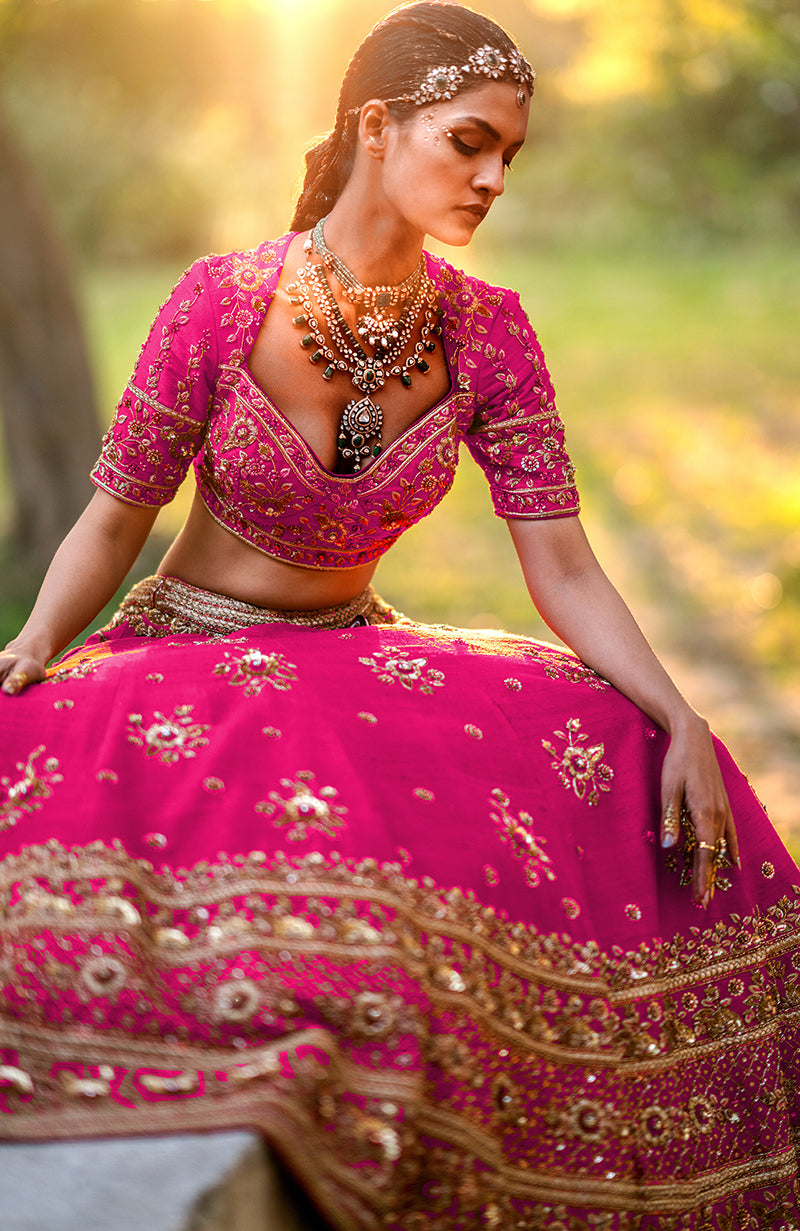 Unending Love Hot Pink Lehenga Set