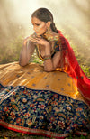 How do I love thee Classic Blue Lehenga