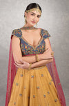 How do I love thee Classic Blue Lehenga