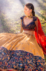 How do I love thee Classic Blue Lehenga