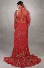 She Walks In Beauty Red Lehenga Set