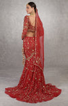 She Walks In Beauty Red Lehenga Set