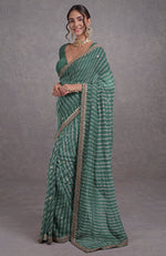 Jade Leheriya Rosegold Marori-Gota Patti Hand Embroidered Saree