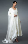 White Chikankari Hand Embroidered Anarkali Suit