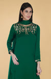 Emerald Green Gota Patti Hand Embroidered Gharara Suit