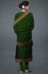 Moss Green Kashmiri Kashidakari Hand Embroidered Suit