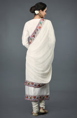 Ivory Kashmiri Kashidakari Hand Embroidered Suit