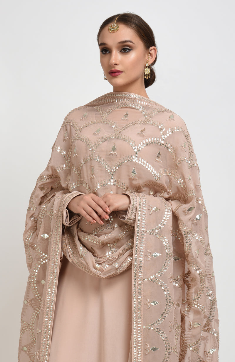 Desert Rose Gota Patti Hand Embroidered Suit