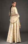 Ivory Benarasi Weave Zardozi Lehenga Set