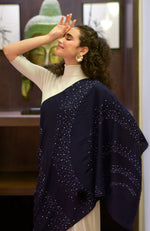 Ira Eclipse Starry Night Swarovski Pure Cashmere Stole