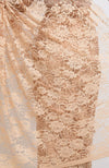 Nude French Chantilly Lace Saree Set