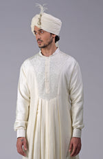 Ivory Chikankari Embroidered Peshwa Kurta Set