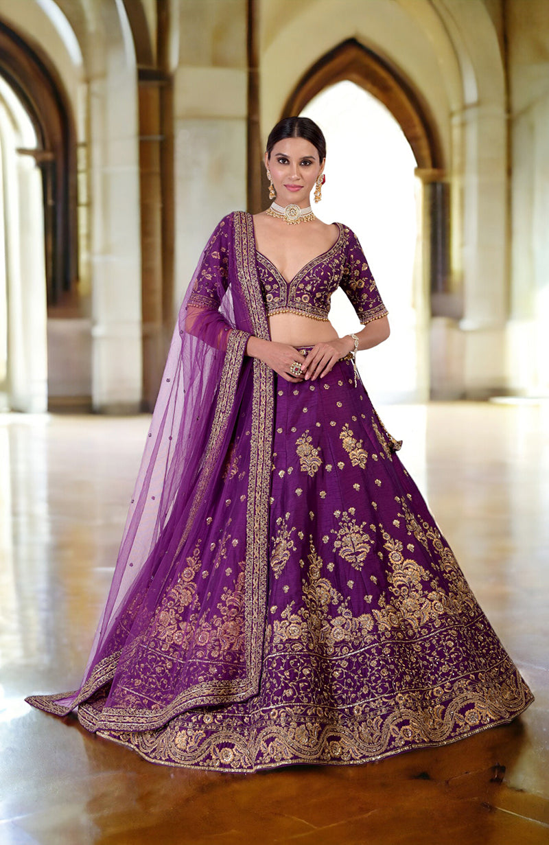 This Much & More Plum Lehenga Set