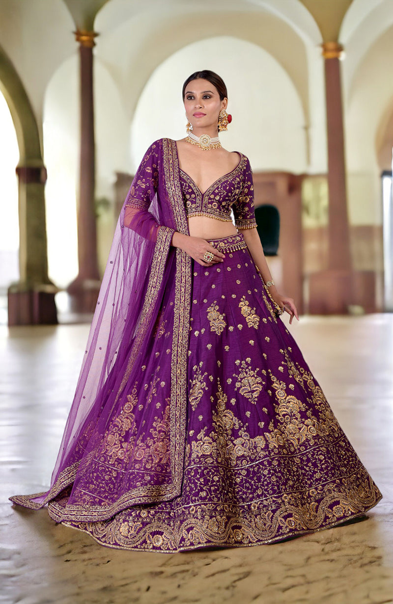 This Much & More Plum Lehenga Set